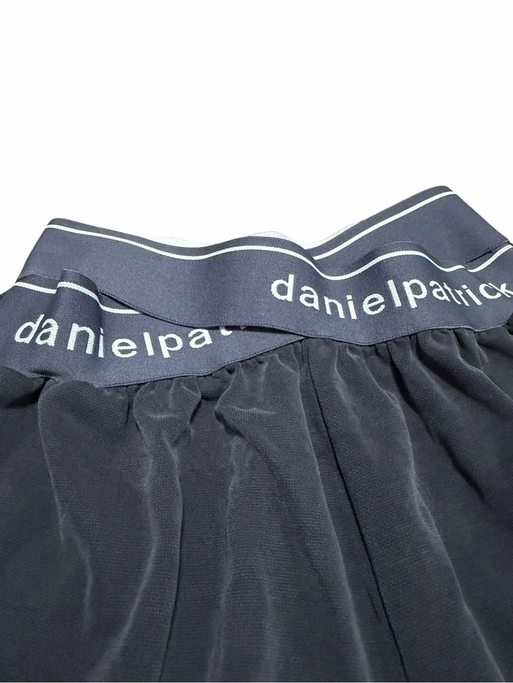 Daniel Patrick Women's Crossover Waistband Logo Lounge Shorts | Gray | Size M